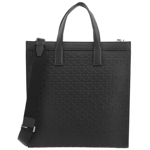 Salvatore Ferragamo Black Gancini Tote Bag