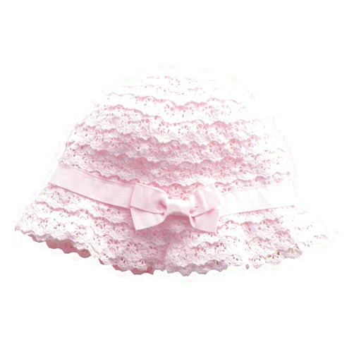 Denzerekre Cotton Lace Bucket Hats Baby Girl Infant Summer Outdoor Beach Foldable UV Sun Protection Cap for Toddlers Kids Newborn