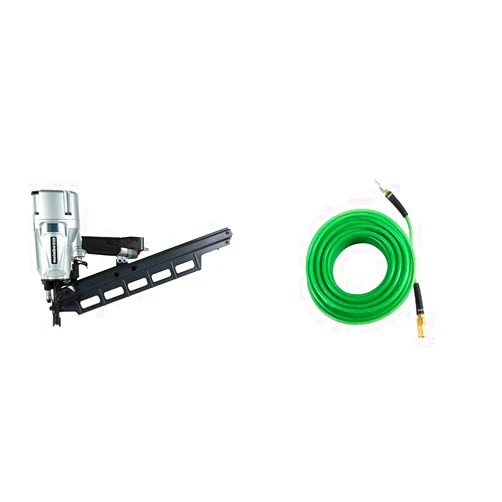 Metabo HPT Framing Nailer | Pneumatic (NR83A5) w/ 100' Air Hose (115156M)