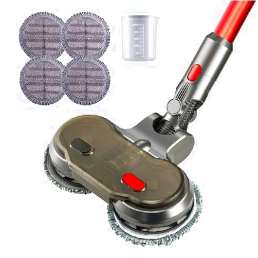 KENVOR Electric Mop Head for Dyson V7 V8 V10 V11 Vacuum Cleaner, Electric Mop Attachment with LED Headlights Water Reservoir, 6 Reusable Mop Pads(Not included Haandl)