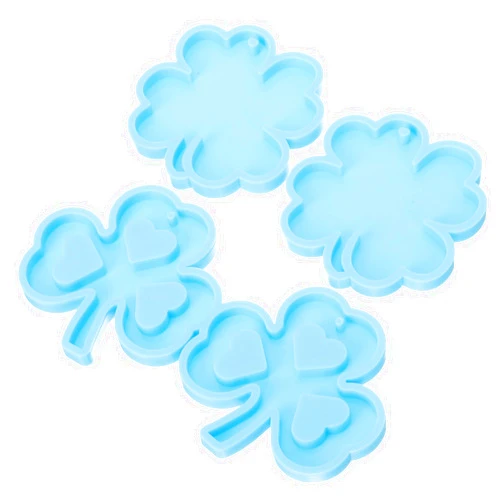 MAGICLULU Shamrock Keychain Mold 3pcs Silicone Epoxy Casting Mold for St Patrick’s Day Jewelry Making DIY Resin Craft Supplies