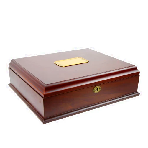 Decore Bay Antico Wooden Lockable Memory and Treasure Box for Keepsakes, Photos, Letters, Jewelry and More