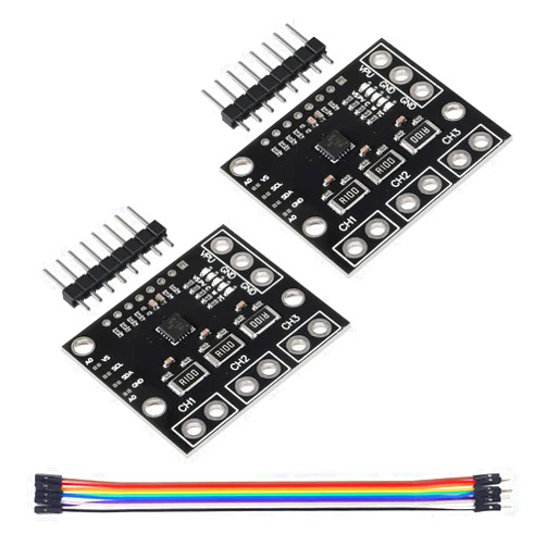 DIANN 2pcs I2C INA3221 Triple-Channel Shunt Current Voltage Monitor Sensor Re INA219 Module with Cable (Black)