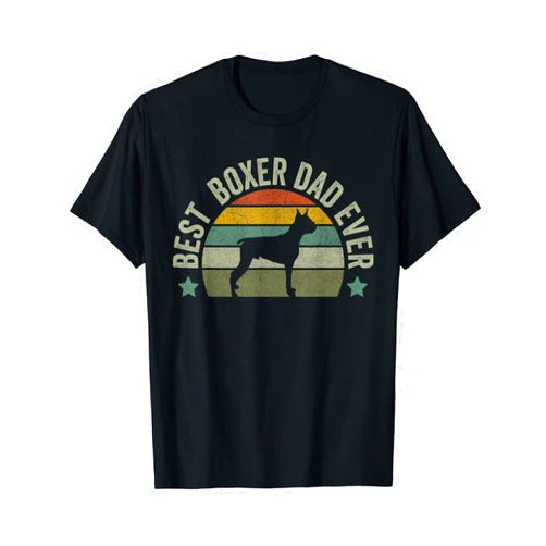 Fathers Day Gifts Dog Dad Shirts Clothing Co Mens Best Boxer Dad Dog Owner Shirt, Fathers Day Funny Doggy T-Shirt