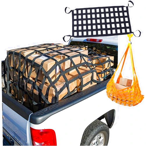 GMWXJKKL Polyester Cargo Lifting Nets - Flat Sling Hoisting Net, Cargo Hanging Net, Tear Resistance Strong Load-Bearing Wearable Polyester Lifting Mesh, Safety Net for Stairs, Black(Size:2x2M/Mesh/20cm/Load 3.