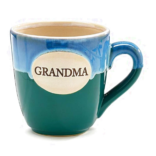 Burton+BURTON 1 X Grandma Teal Porcelain Coffee Tea Mug Cup 16oz Gift Box