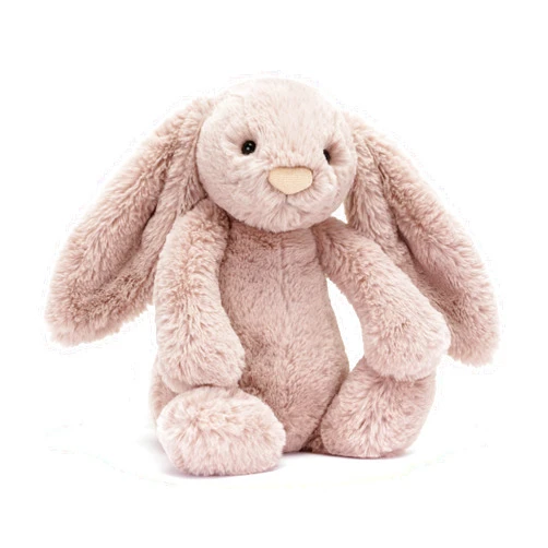 Jellycat Bashful Luxe Rosa Bunny Stuffed Animal, Medium 12 inches - Rabbit & Bunny Plush Toy - Classic Children's Gift