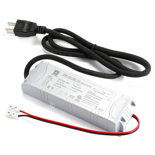 SingPad 60W Dimmable Driver Transformer 110 VAC - 12V 5A DC Electric Dimming LED Power Supply Compatible with Lutron and Leviton dimmer for LED Strip Lights, ETL List