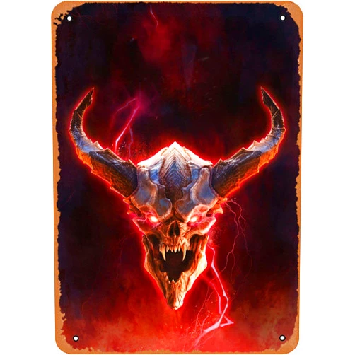 Zuhhgii Movie arcade game poster metal tin sign DOOM VFR Doom Posters Wall Art Decor Tin Sign - 8 x 12inch