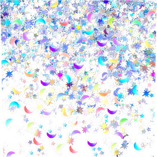 Delphinus Holographic Star and Moon Table Confetti, 60g Glitter Star Table Confetti Foil Sequin Table Confetti for Wedding Birthday Halloween Party Baby Shower Decorations