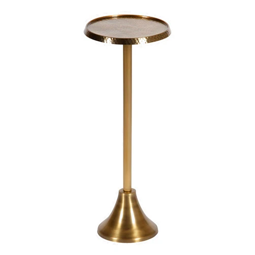 Kate and Laurel Sanzo Bohemian Side Table, 9 x 9 x 23, Gold, Decorative Pedestal End Table for Display and Storage