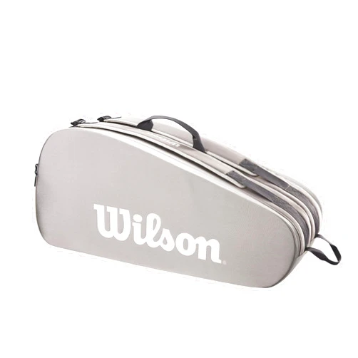 WILSON Tour Tennis Racket Bag - Dark Green and Stone Grey