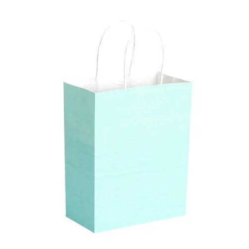 ChrisPow Gift Bag with Handles, 100 Pcs Birthday Holiday Kraft Paper Bags Kraft Bags Paper Gift Bags Great for Handwork Merchandise Bags Retail Stores Lunch Bag Gifts Shopping Handwork-10-6x3x8in