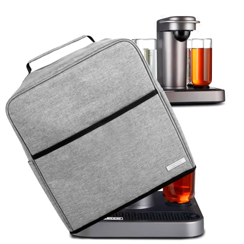 Ksestor Dust Cover for Bartesian by Ksestor - Compatible with Bartesian Cocktail Machine - Pockets to Store Bartesian Accessories - Bartesian Cocktail Capsules - Barista Alcohol Machine - Grey