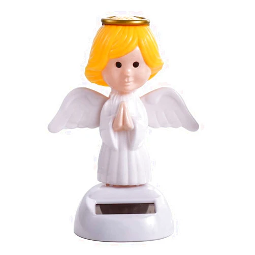 Generic Solar Powered Dancing Toys,Angel Solar Dancing Figures,Solar Powered Shaking Hand Doll Toys,for Car Decoration Window Car Dashboard Decor