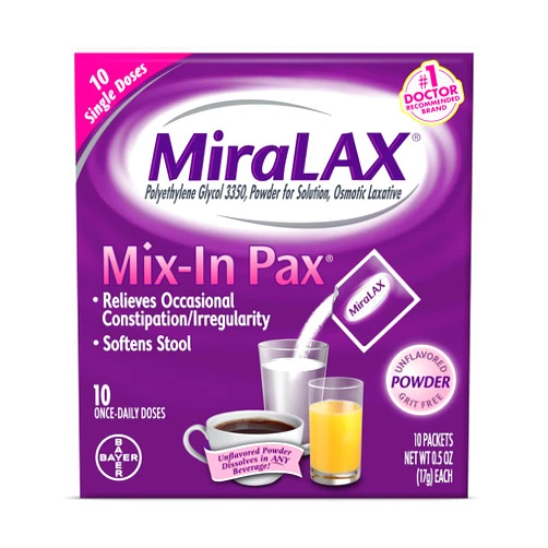 MiraLAX Laxative Powder Packets 10.0 ea. (Quantity of 5)