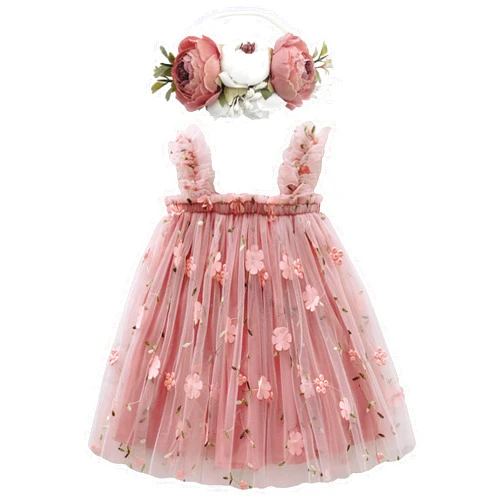 BGFKS Layered Tulle Tutu Dress for Toddler Girls,Baby Girl Rainbow Tutu Princess Skirt Set with Flower Headband.
