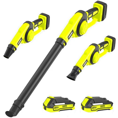 EWORK Small Leaf Blower Cordless 21V 200 MPH Mini Lightweight Leaf Blower with Battery and Fast Charger, Powerful Portable Electric Leaf Blower, Compact Jobsite Blowers for Patio, Lawn, Blowing Leaves