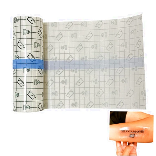 Hoostum Waterproof Tattoo Aftercare Bandage Roll(6 in x11 yd),Tattoo Wound Healing Wrap,Clear Tattoo Film Dressing,Adhesive Patches for Tattoo Ink & Skin Protection,Tattoo Second Skin,Tattoo Cover Up Tape