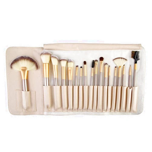 Woevda 18pcs Professional Makeup Tool Eyeshadow Brush Advanced Synthetic Foundation Mix Powder Brush Set Makeup Brush Set