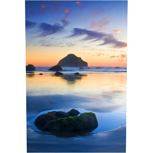 ArtExpert Oregon, Bandon Beach Face Rock and sea stacks by Nancy Rotenberg - 16x24 Art Print Poster