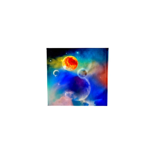 3dRose 11x12 Wash Cloth for Face and Body - A Space Scenario with Stars, Sun and Planets - New Solar System Simone Gatterwe Desings Science Fiction Space