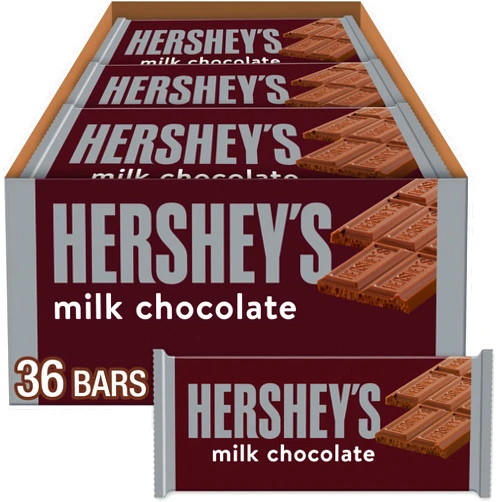 HERSHEY'S Milk Chocolate Candy Bars, 1.55 oz (36 Count)