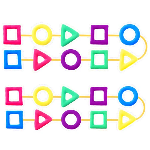 Woanger 2 Pcs Shapes Walking Rope for Preschool Walking Rings for Toddlers 100th Day of School 10 Colorful Handles Leash for Toddler Class Line Rope 165'' Long Keep Children Calm and Line Classroom Supplies