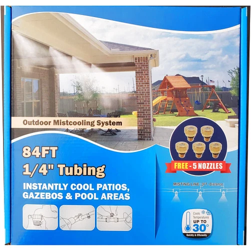 Hydrobreeze Outdoor Cooling System 84 Ft 1/4'' Beige Tubing - 24 Nozzles System