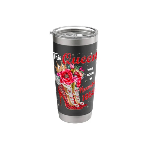 This Queen Was Born In November 1958 November birthday Women Stainless Steel Insulated Tumbler