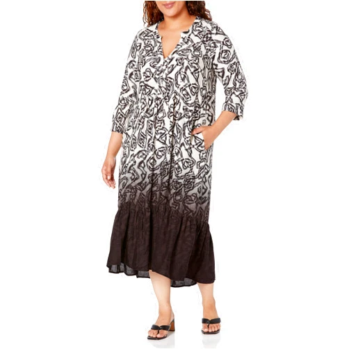 Zim and Zoe Women's Plus Size Dress Artistry Tiered