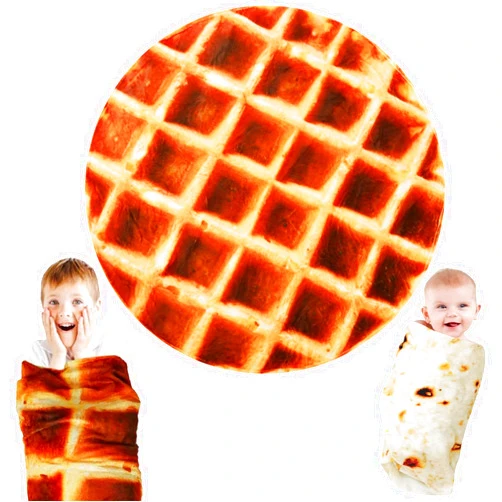 Lhedon Tortilla Blanket Baby 36inch and Waffle Blanket for Teen Kids 60 inch