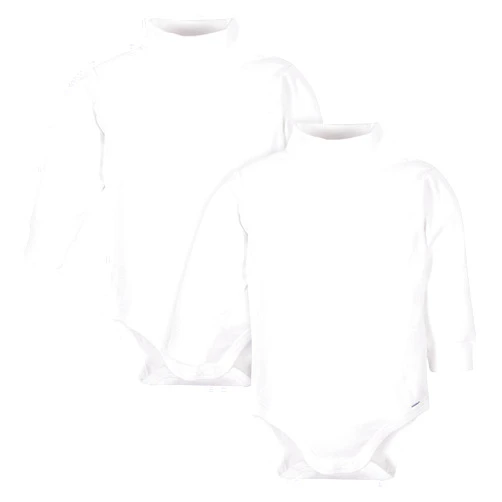 Gerber Baby Boys' 2-Pack Long Sleeve Turtleneck Onesies Bodysuits