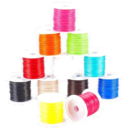 PH PandaHall 12 Rolls 1mm Waxed Polyester Cord Thread 10.9 Yards/Roll 12 Colors Beading String for Bracelets Necklaces Waist Beads Jewelry Making Macrame Supplies