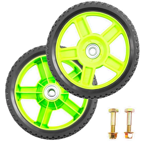 Saiyugty 2 Pack 8 x 1.75 Lawn Mower Wheels Kit for Push Mower, 2 Wheels, 2 Bolts, 2 Nuts, 8