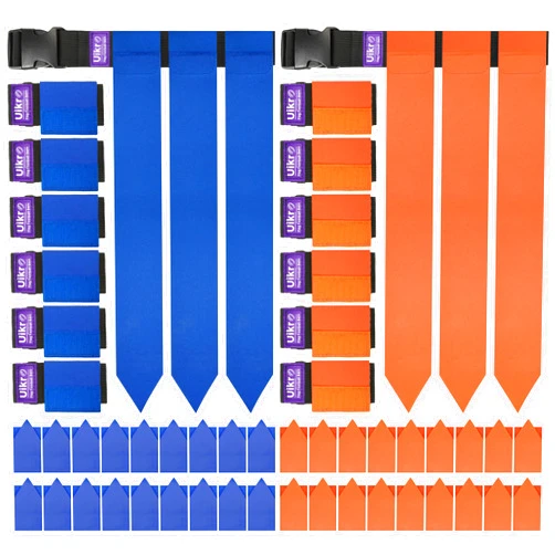 Uikro Flag Football Belts, 14 Player Flag Football Flags Set for Adult Youth Kids Sports Training Games (Blue & Orange)