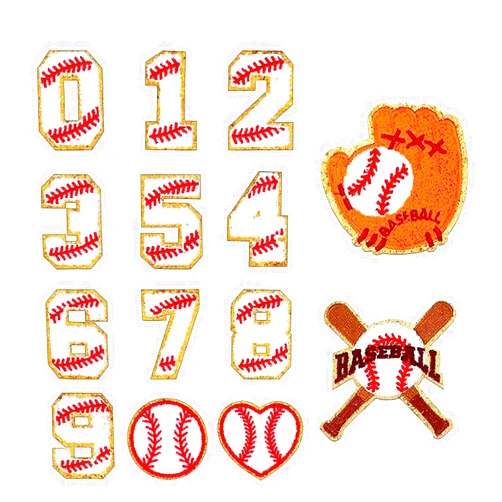Baobeily Mama Iron On Letters Patches for Clothing Baseball Decorative Repair Softball Chenille Embroidered Patch Personalized Sew for Clothing Repairing Hats Shirts Shoes Jeans Bags Craft