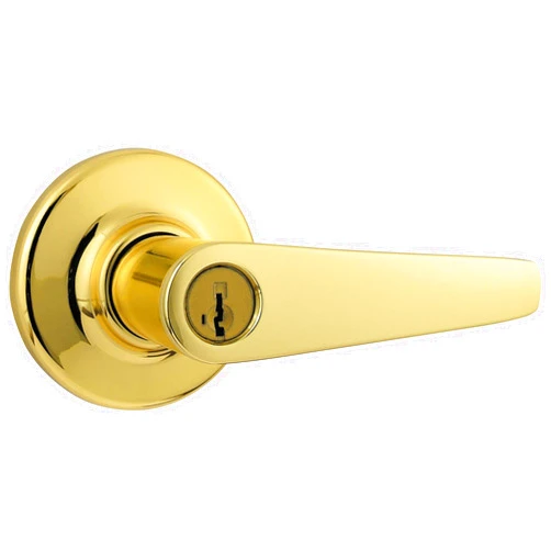 Kwikset 405DL-S Delta Keyed Entry Door Leverset with SmartKey - Polished Brass