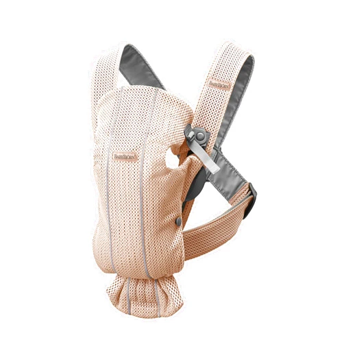 BabyBjörn Baby Carrier Mini, 3D Mesh, Pearly Pink Newborn Carrier (7-25 lbs), Ergonomic, Easy-to-Use