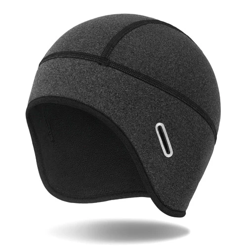 MELASA Winter Helmet Liner Skull Cap, Fleece Lined Warm Cycling Cap with Glasses Holes, Thermal Hat Beanie for Men Women