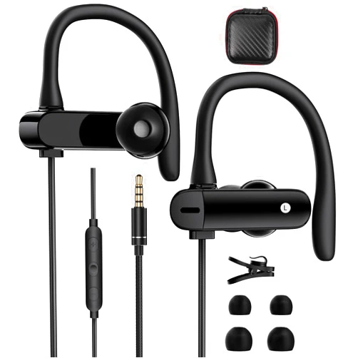ACANDYA Wired Earbuds Over Ear Headphones for School Students with Microphone Noise Canceling 3.5mm Earphones in-Ear Headset for Tablets iPod iPad MP3 iPhone Samsung Computer Laptop Android Phone 3.5 mm Jack