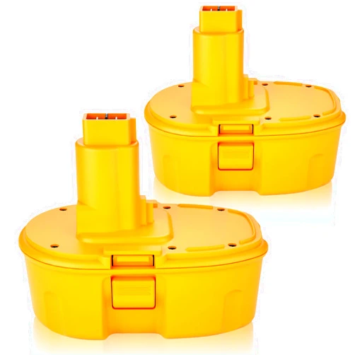 TOPBATT 2Pack 18V 3.6Ah DC9096 DC9098 Battery Replacement for Dewalt 18V Battery Compatible with Dewalt 18 Volt Battery Ni-Mh DW9099 DE9039 DC970 DW9095 DE9095 DE9096 DE9098 DE9503 (Yellow)