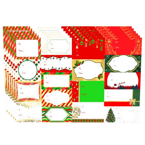 easykart labels Christmas Sticker Labels,Self Adhesive Gift Stickers Holiday Gift Name Decals for Present/Wrapping Paper Decorations (108 Count)