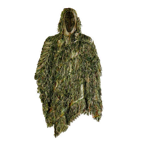 AUSCAMOTEK Ghillie Suit Poncho for Hunting Bird Watch Gilly Camouflage Cloak Green and Desert