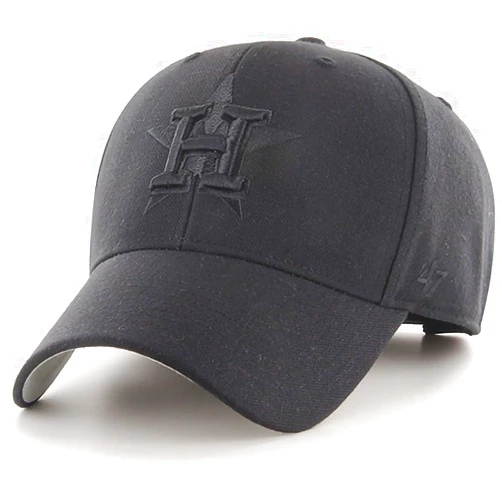 47 Brand MLB Black Black Primary Logo MVP Adjustable Structure Baseball Cap Hat, Adult One Size Fits All
