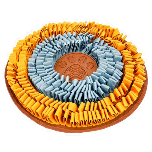 INJOYA INSPIRING JOY IN ANIMALS Injoya Cookie Snuffle Mat for Dogs, Medium Dog Snuffle Mat 18.9”x18.9”, Dog Enrichment Tool & Slow Feeder, Multiple Snuffle Types, Durable, Machine Washable, Ideal for All Dog Sizes, Breeds, and Ages