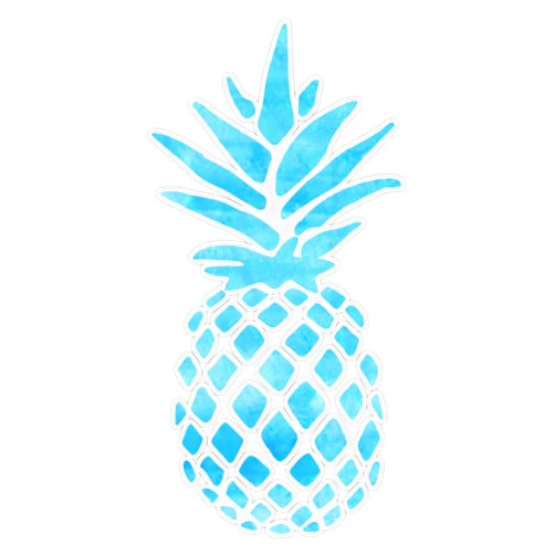 SMJ Designs Blue Watercolor Pineapple Design Sticker Vinyl Waterproof Sticker Decal Car Laptop Wall Window Bumper Sticker 5