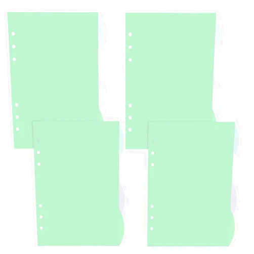 DY.2ten 4 Sets A5 Translucent Binder Dividers Index Page Tab Cards for 6-Holes Ring Binders Notebooks Travel Diary Journal Planner (A5)