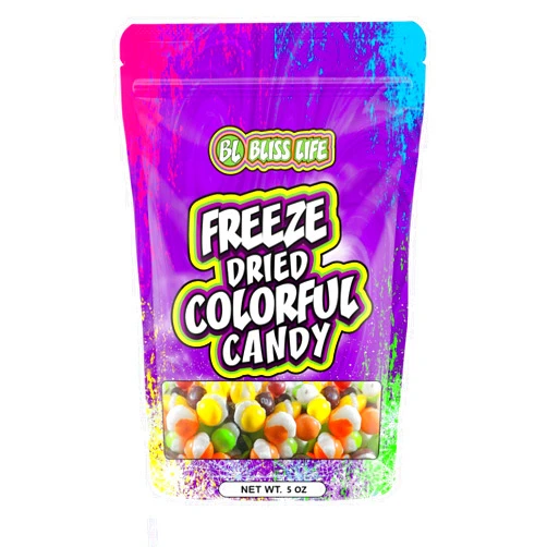 Bliss Life Freeze Dried Colorful Candy, Sour Crunchy Sweet, For Parties, Classroom, Office, Goodie Bags, Snack for Kids, (5 oz)