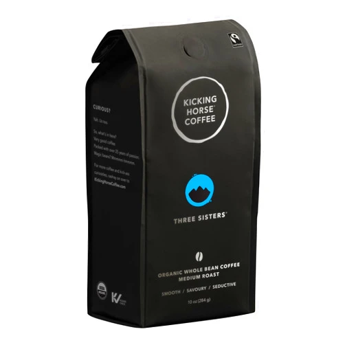 Kicking Horse Coffee, Three Sisters, Medium Roast, Whole Bean, 10 oz